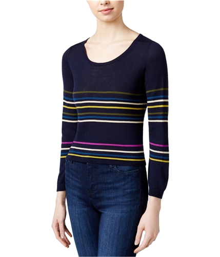 Rachel Roy Womens Striped Knit Sweater indigoco M