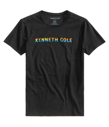 Kenneth Cole Mens Logo Graphic T-Shirt black S