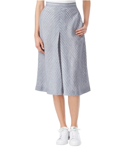 Rachel Roy Womens Pleated A-line Skirt denimcombo 8