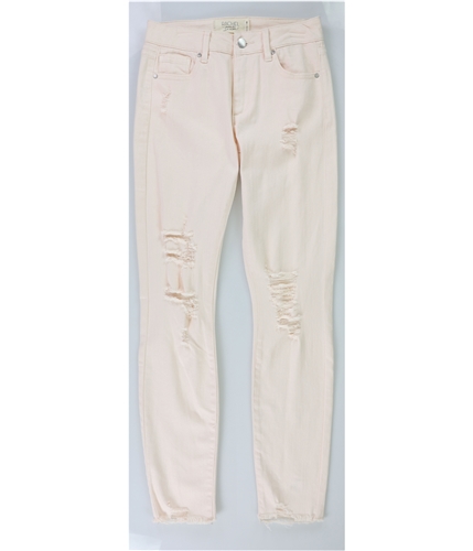 Rachel Roy Womens Ripped Raw Hem Skinny Fit Jeans paspink 27x28