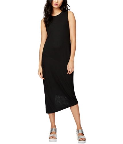 Rachel Roy Womens Ribbed Asymmetrical Dress black S