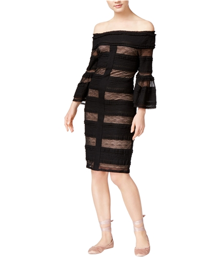 Rachel Roy Womens Lace Bodycon Dress black XS