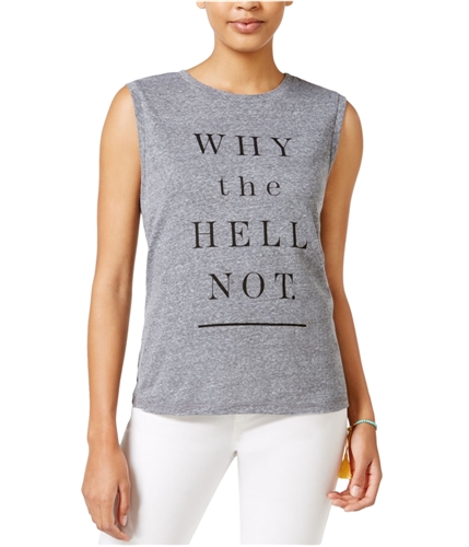 Rachel Roy Womens Why The Hell Not Muscle Tank Top heathergrey XS