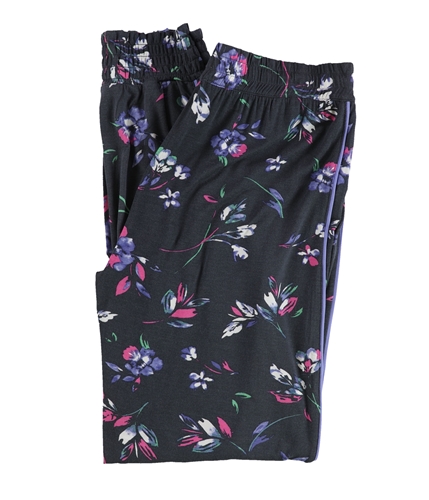 P.J. Salvage Womens Floral Print Pajama Jogger Pants charcoal M/32