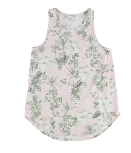 P.J. Salvage Womens Floral Print Pajama Sleep Tank Top pink S