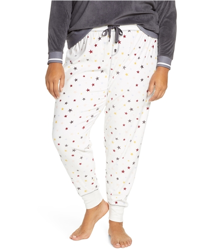 P.J. Salvage Womens Stars Pajama Lounge Pants ivory 1X/29
