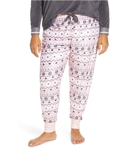 P.J. Salvage Womens Snowflakes Pajama Lounge Pants pink 1X/29