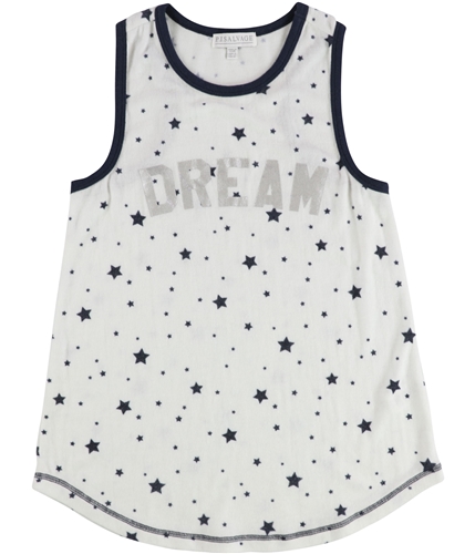 P.J. Salvage Womens Stars Pajama Sleep Tank Top ivory S