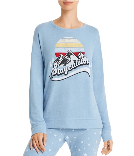 P.J. Salvage Womens Staycation Pajama Sleep T-shirt blue S