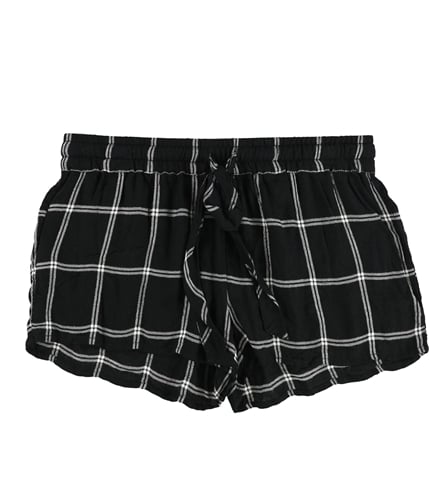 P.J. Salvage Womens Plaid Pajama Shorts black S