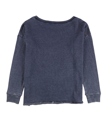 P.J. Salvage Womens Embroierded Flowers Pajama Sweater navy S