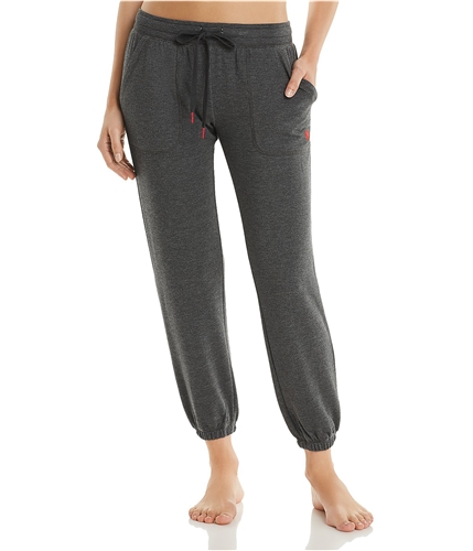 P.J. Salvage Womens Embroidered Pocket Pajama Jogger Pants charcoal S/29