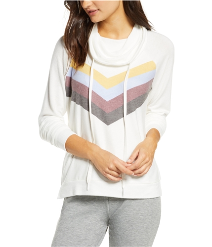 P.J. Salvage Womens Chevron Stripe Pajama Hoodie ivory XS