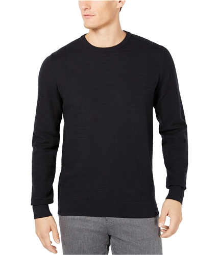 Ryan Seacrest Mens Chevron Pullover Sweater blacksolid S