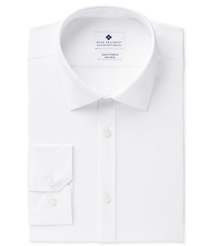 Ryan Seacrest Mens Ultimate Slim Fit Button Up Dress Shirt white 16