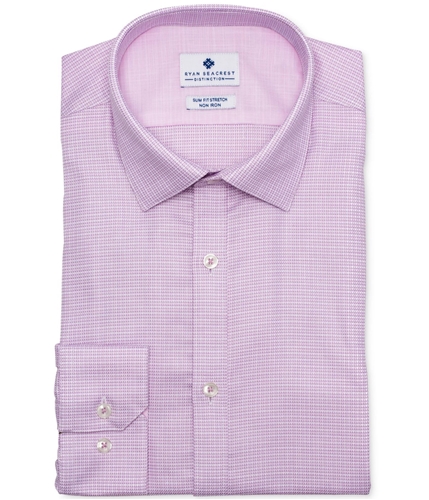 Ryan Seacrest Mens Dobby Button Up Dress Shirt pinkdobby 16.5