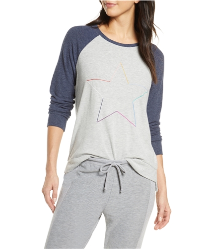 P.J. Salvage Womens Icon Pajama Sweatshirt Top hthrgray S