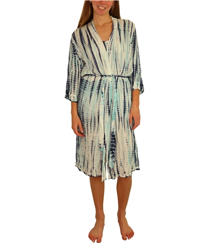 P.J. Salvage Womens TieDye Robe aqua S