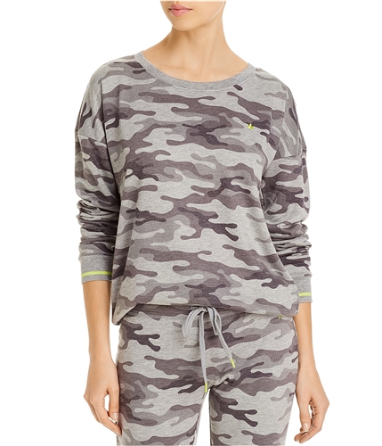 P.J. Salvage Womens Neon Pop Camo Pajama Sleep T-shirt greyneongreen S