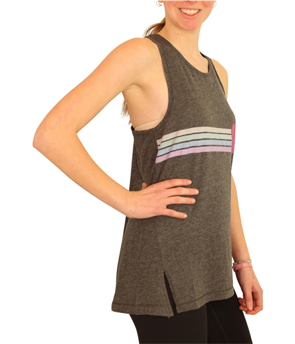 P.J. Salvage Womens Heart N Stripes Pajama Sleep Tank Top charcoal S