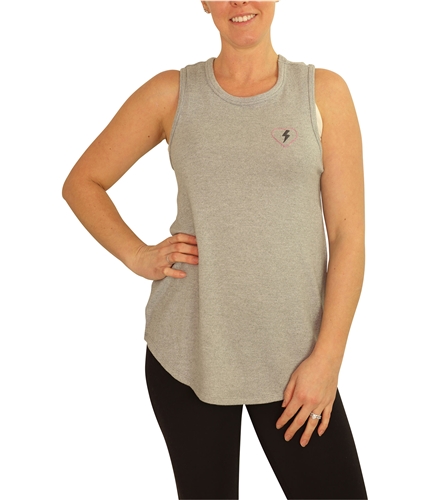 P.J. Salvage Womens Heart W/Lightening Bolt Pajama Sleep Tank Top hgray S