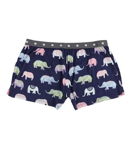 P.J. Salvage Womens Colored Elephants Pajama Shorts navy S