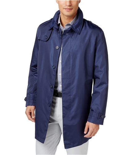 Tommy Hilfiger Mens Fletch Solid Raincoat blue 40