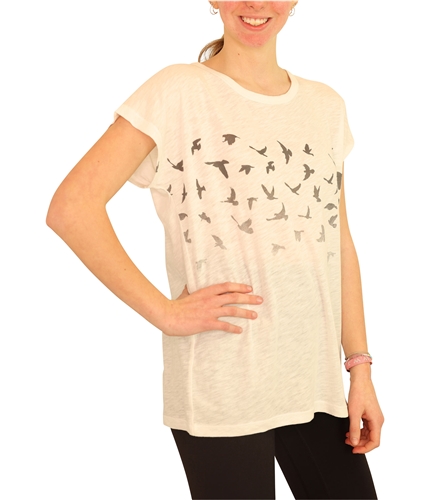 P.J. Salvage Womens Flying Birds Pajama Sleep T-shirt ivory S