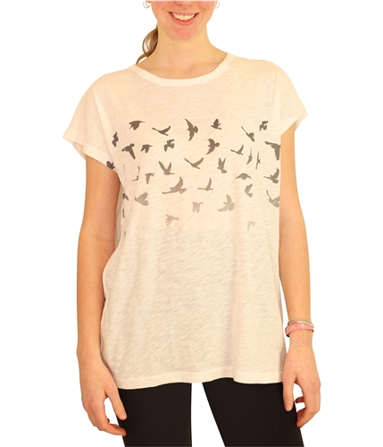 P.J. Salvage Womens Flying Birds Pajama Sleep T-shirt ivory S