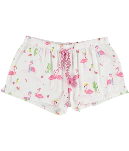 P.J. Salvage Womens Flamingos In Paradise Pajama Shorts ivory S