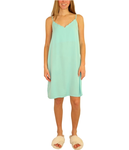 P.J. Salvage Womens Luxe Bridal Chemise Pajama Night Gown aqua S