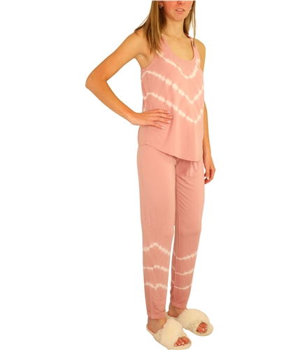 P.J. Salvage Womens Racerback Tie Dye Pajama Sleep Tank Top rose S