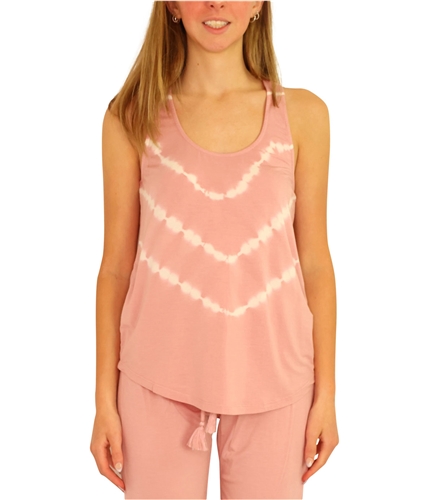 P.J. Salvage Womens Racerback Tie Dye Pajama Sleep Tank Top rose S