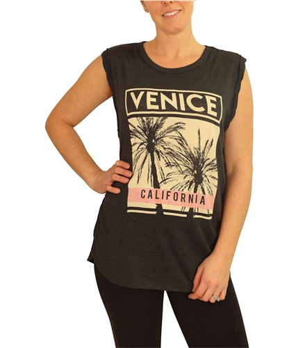 P.J. Salvage Womens Venice California Pajama Sleep Tank Top slate S