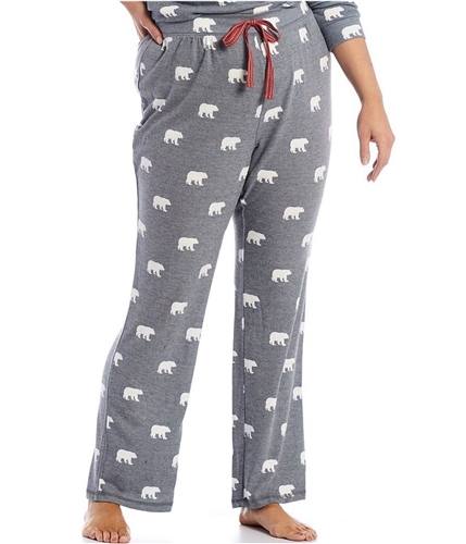 P.J. Salvage Womens Polar Bear Pajama Jogger Pants charcoal 2XL/33