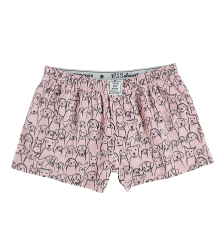 P.J. Salvage Womens Dogs Pajama Shorts blush S