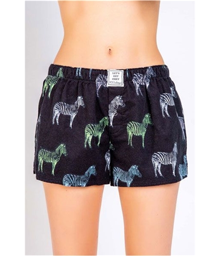 P.J. Salvage Womens Zebras Pajama Shorts black S