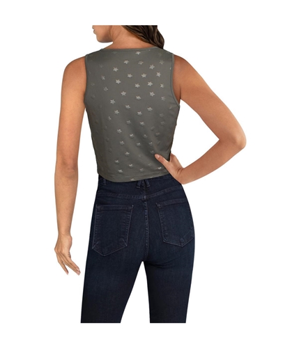 P.J. Salvage Womens Stars Pajama Sleep Tank Top gray S