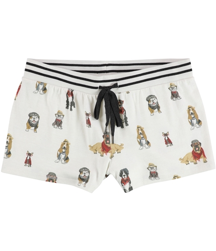P.J. Salvage Womens Pups In Hats And Scarfs Pajama Shorts ivory S