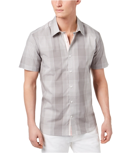 Ryan Seacrest Mens Plaid Button Up Shirt 033 M