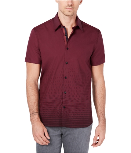 Ryan Seacrest Mens Dash Button Up Shirt burgundysolid S