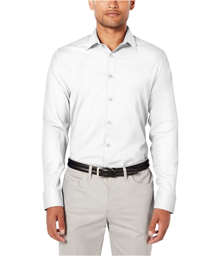 Ryan Seacrest Mens Modern Fit Button Up Shirt whitesolid L