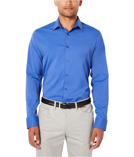 Ryan Seacrest Mens Modern-Fit Button Up Shirt brightluesolid S