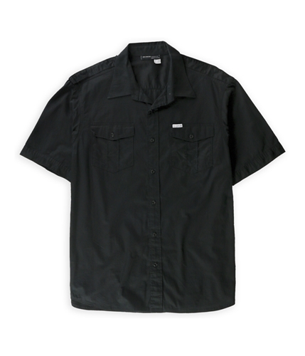 Rocawear Mens SS Work Button Up Shirt black 2XL