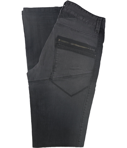 Rogue State Mens Zipper Pockets Slim Fit Jeans black 29x33