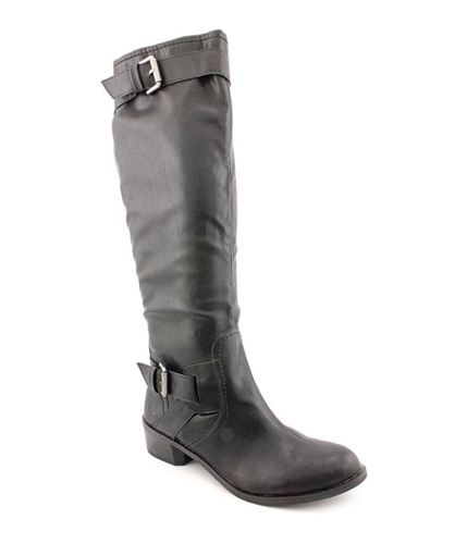 Style & Co. Womens Wide Calf Moto Boots blk 5.5