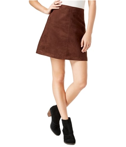 Sanctuary Clothing Womens Faux-Suede Mod Mini Skirt richchocolate L