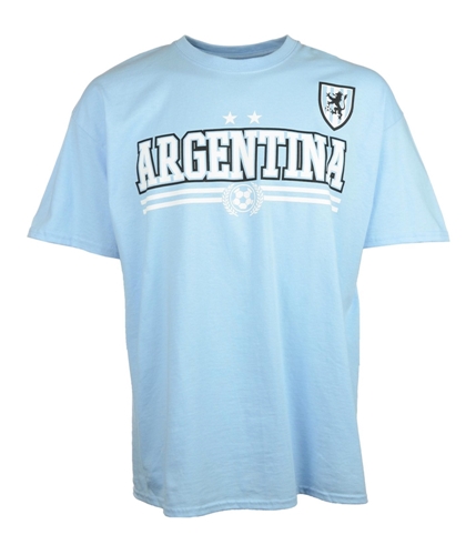 Stitches Athletic Gear Mens Argentina Soccer Country Graphic T-Shirt lightblue L
