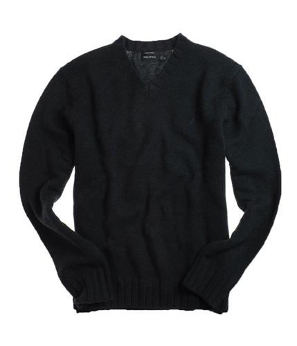 Nautica Mens 5gg Solid Woo V-nck Knit Sweater darkgray 2XL