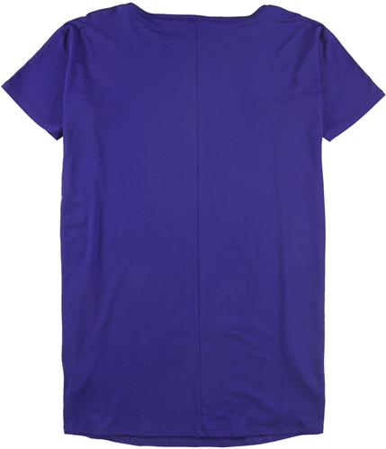 Eileen Fisher Womens Solid Basic T-Shirt blueviolet S